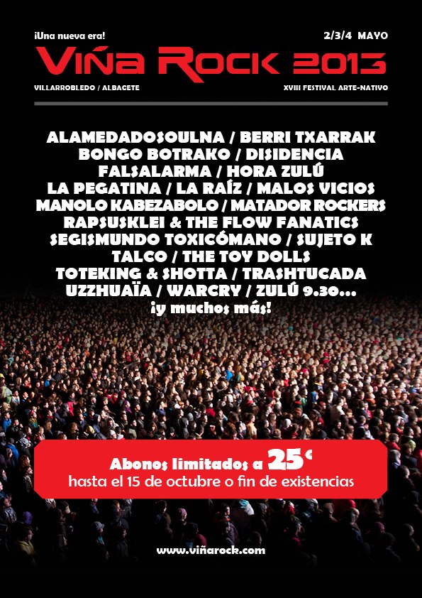 Primer cartel del Viña Rock 2013